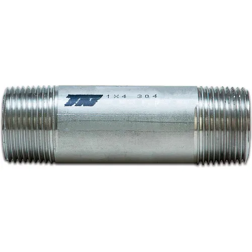 1" x 4" Seamless Pipe Nipple, Schedule 80, 304 Stainless Steel - Pkg Qty 25