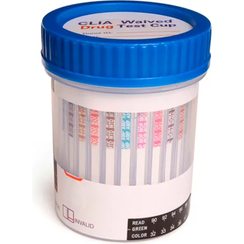 12 Panel Drug Test Cup CLIA Waived, 25 Tests/Box - Pkg Qty 25
