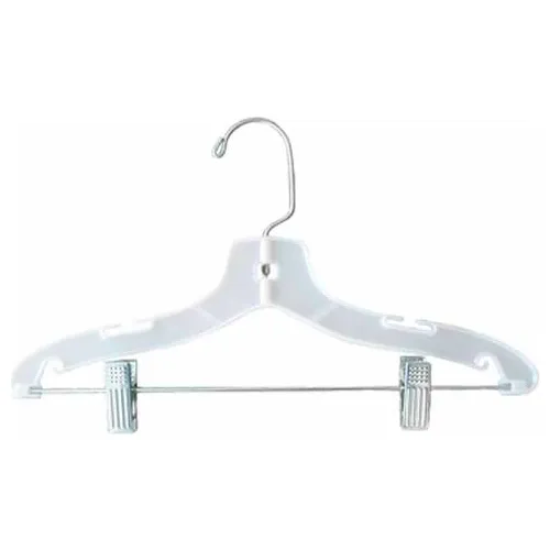 1414RC Suit Hanger-Super Heavy Weight, 14"L, Plastic-WH, Pkg Qty 100