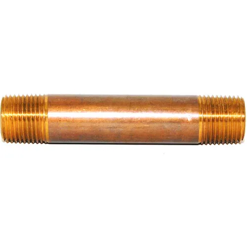 2" x 2-1/2" Brass Pipe Nipple, Schedule 40 - Pkg Qty 10