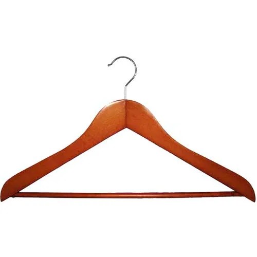 2007-15C Suit Hanger-Executive Series, 17"L, Wood-CY, Pkg Qty 50