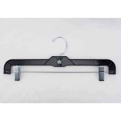 2600RC Skirt/Slack Hanger-Heavy Weight, 14"L x 1/2"W, Plastic-BK, Pkg Qty 100