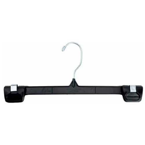 2686-12 Skirt/Slack Hanger-Snap Grip W/Swivel Hook, 12"L, Plastic-BK, Pkg Qty 200