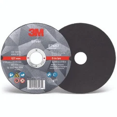 3M 7100139236 | 5.000" Diameter x 36+ Grit 122500 RPM Precision Shaped Ceramic Cut-Off Wheel - Black