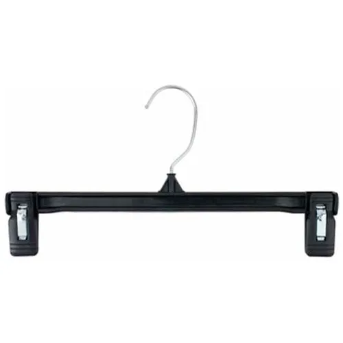 6012B Skirt/Slack Hanger-Pinch Grip, 12"L, Plastic-BK, Pkg Qty 200