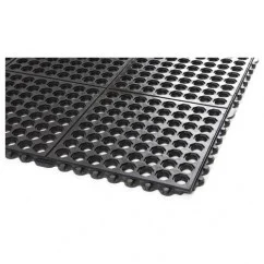All Industrial RV6610000 | 36" Length x 36" Width x 5/8" Thickness Nitrile Rubber/Rubber Black Floor Mat