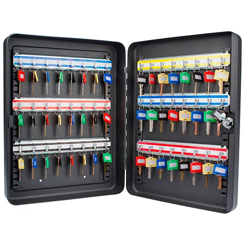 Barska Key Safe With Keyed Lock CB12484 - 48 Key Cap. 14-1/2" x 11" x 3" Black