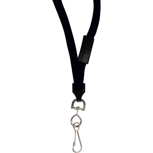 C-Line Products Breakaway Lanyards, Swivel Hook, Black, 12/BX