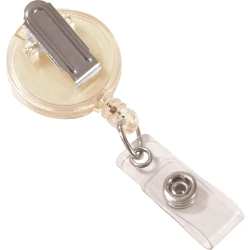 C-Line Products Clip-On Retractable ID Badge Reel, Clear, 12/PK
