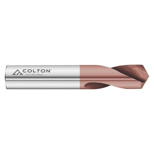 Colton Cutting Tools 61810 | 120 Degree Carbide Spotting Drill 2 Flute Right Hand Cut CCT-1 Coated 3/8" Diameter x 1-1/4" LOC x 3" OAL