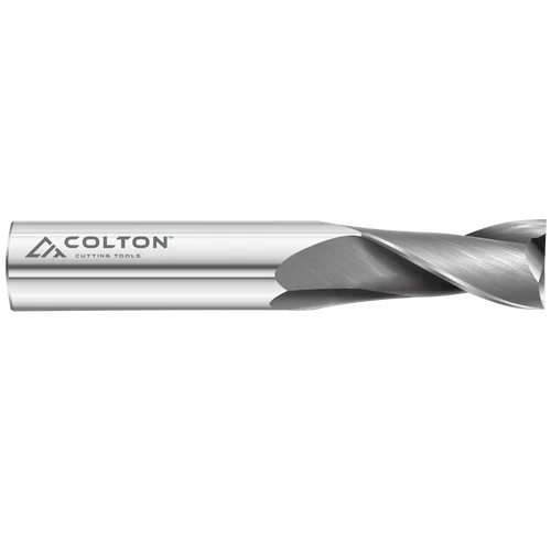 Colton Industrial Tools 61141 | Carbide End Mill 2 Flute Square End Long 5/16" Diameter x 1 1/8" LOC x 3" OAL