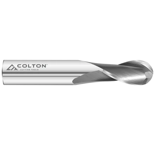 Colton Industrial Tools 61521 | Carbide End Mill 2 Flute Ball End Standard 1/8" Diameter x 1/2" LOC x 1 1/2" OAL
