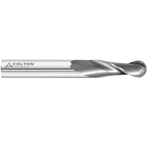 Colton Industrial Tools 61524 | Carbide End Mill 2 Flute Ball End Long 3/16" Diameter x 1 1/4" LOC x 3" OAL