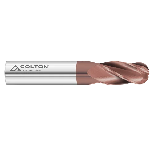 Colton Industrial Tools 61564 | Carbide End Mill 4 Flute Ball End Standard CCT-1 Coated 5/32" Diameter x 5/8" LOC x 3/16" Shank X 2" OAL