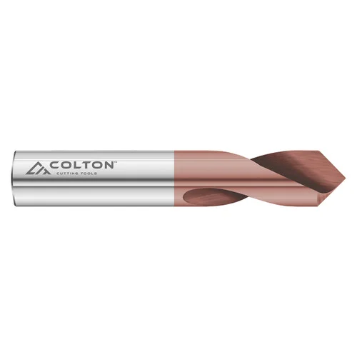 Colton Industrial Tools 61801 | 90 Degree Carbide Spotting Drill 2 Flute Right Hand Cut CCT-1 Coated 3/16" Diameter x 3/4" LOC x 2-1/2" OAL