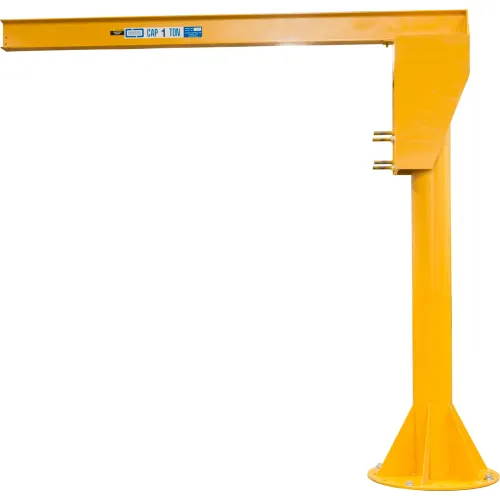 Contrx Heavy Duty Floor Mounted Jib Crane, 2000 Lb. Capacity, 12' Under Beam Height, 12' Span