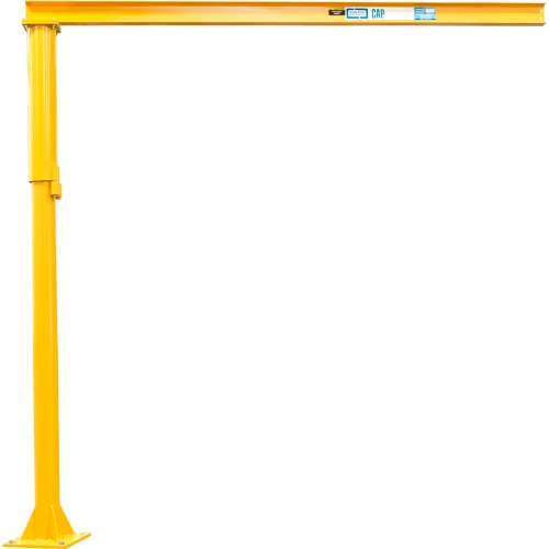 Contrx Medium Duty Floor Mounted Jib Crane, 500 Lb. Capacity, 8' Under Beam Height, 12' Span