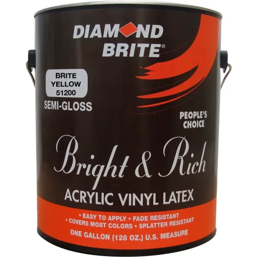 Diamond Brite Bright & Rich Latex Paint, Brite Yellow Gallon Pail 1/Case - 51200-1