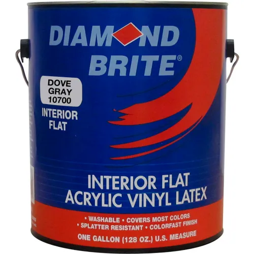 Diamond Brite Interior Flat Latex Enamel Paint, Dove Gray Gallon Pail 1/Case - 11700-1