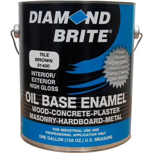 Diamond Brite Oil Enamel Paint, Tile Brown Gallon Pail 1/Case - 31400-1