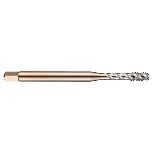 Dormer 5973649 | M5x0.80mm Thread Size x 6.00mm Shank x 8.00mm Length x 70.00mm OAL x 45 Degree Helix Angle M 6H 3 Flute Bright Coated HSS-E-PM EX006H Spiral Flute Tap
