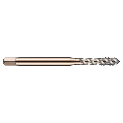 Dormer 5973805 | M5x0.80mm Thread Size x 4.93mm Shank x 60.33mm OAL x 45 Degree Helix Angle M 6H 3 Flute Bright Coated HSS-E-PM E007 Spiral Flute Tap