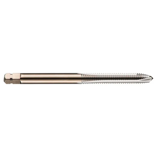 Dormer 5974034 | UNC 5.59mm Shank x 0.417" Thread Length x 60.33mm OAL 2 Flute Bright Coated HSS-E-PM E025 Spiral Point Tap
