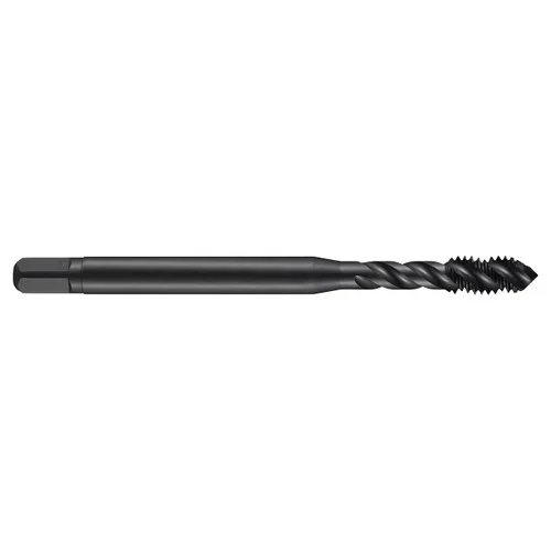 Dormer 5974149 | UNC 3.51mm Diameter x 3.55mm Shank x 6.00mm Length x 50.00mm OAL x 45 Degree Helix Angle 2B 32 TPI 3 Flute Steam Tempered Coated HSS-E-PM E023 Spiral Flute Tap