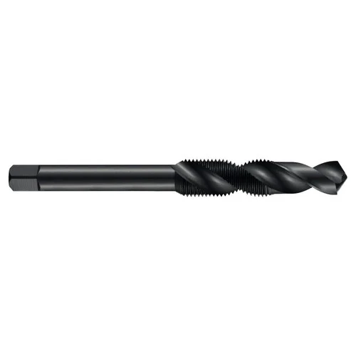 Dormer 5978414 | UNF 3/8" - 24 Thread Size x 10.00mm Shank x 24.00mm Length x 104.00mm OAL x 30 Degree Helix Angle 2 Flute Steam Tempered Coated HSS E654 Combination Drill & Tap