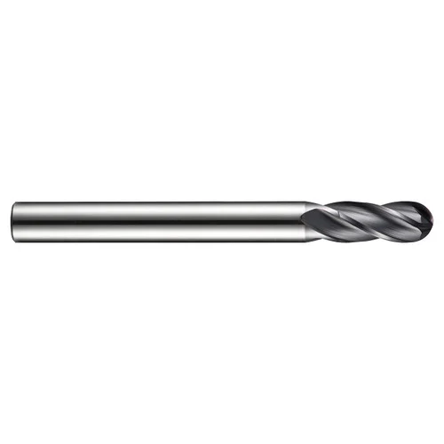 Dormer 5982858 | 3.00mm Diameter x 6.00mm Shank x 8.00mm Maximum Depth of Cut x 80.00mm OAL x 1.50mm Radius x 30 Degree Helix Angle 4 Flute X-CEED Coated HM S511 Ball End Mill