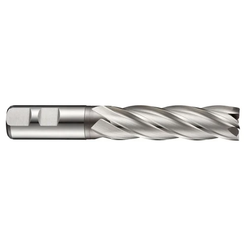 Dormer 5984857 | 32.00mm Diameter x 32.00mm Shank x 106.00mm Maximum Depth of Cut x 186.00mm OAL x 30 Degree Helix Angle 6 Flute Bright Coated HSS-E-PMC273 Square End Mill
