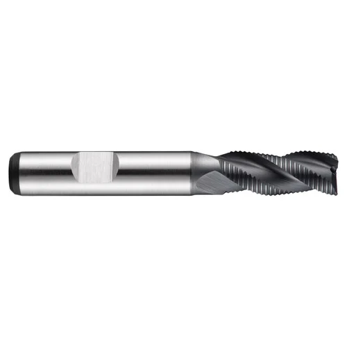 Dormer 5984914 | 12.00mm Diameter x 12.00mm Shank x 26.00mm Maximum Depth of Cut x 83.00mm OAL x 35 Degree Helix Angle 3 Flute ALCRONA Coated HSS-E-PMC922 Roughing End Mill