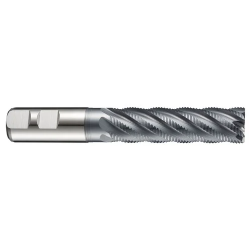 Dormer 5984965 | 30.00mm Diameter x 25.00mm Shank x 90.00mm Maximum Depth of Cut x 166.00mm OAL x 35 Degree Helix Angle 6 Flute ALCRONA Coated HSS-E-PMC492 Roughing End Mill