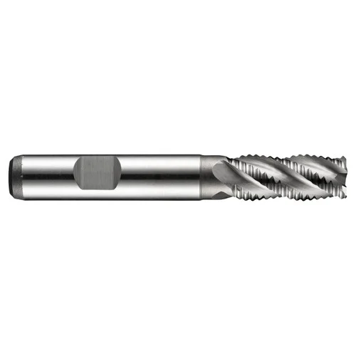 Dormer 5985138 | 7.00mm Diameter x 10.00mm Shank x 16.00mm Maximum Depth of Cut x 66.00mm OAL x 35 Degree Helix Angle 4 Flute Bright Coated HSS-E-PMC407 Roughing End Mill