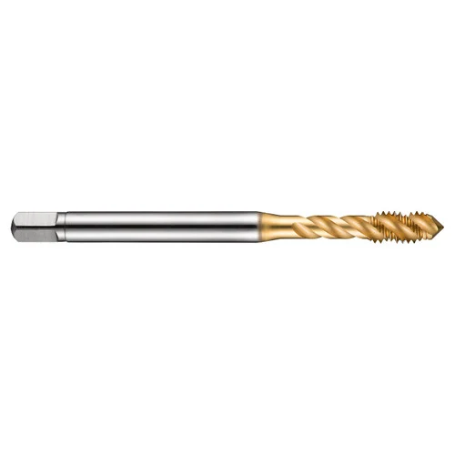 Dormer 6196702 | M20x2.50mm Thread Size x 14.00mm Shank x 29.00mm Length x 112.00mm OAL x 45 Degree Helix Angle M 6H 4 Flute TiN Coated HSS-E-PM E002TIN Spiral Flute Tap