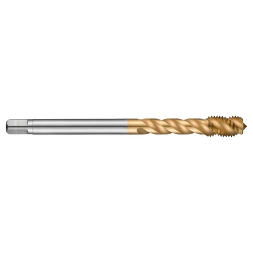 Dormer 6196751 | M18x1.50mm Thread Size x 14.00mm Shank x 17.00mm Length x 110.00mm OAL x 45 Degree Helix Angle MF 6H 4 Flute TiN Coated HSS-E-PM EX10TIN Spiral Flute Tap