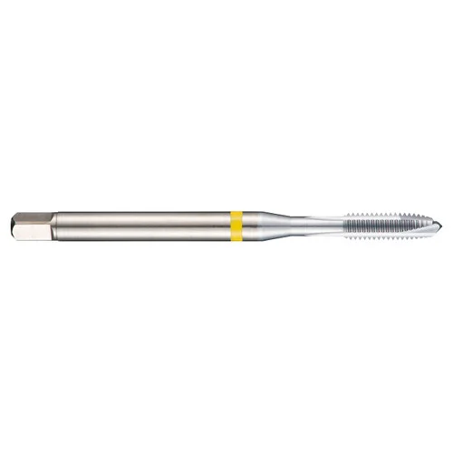 Dormer 6290539 | M14x2.00mm Thread Size x 11.00mm Shank x 25.00mm Length x 110.00mm OAL M 6H 3 Flute Flash Chrome Coated HSS-E-PM E297 Spiral Point Tap