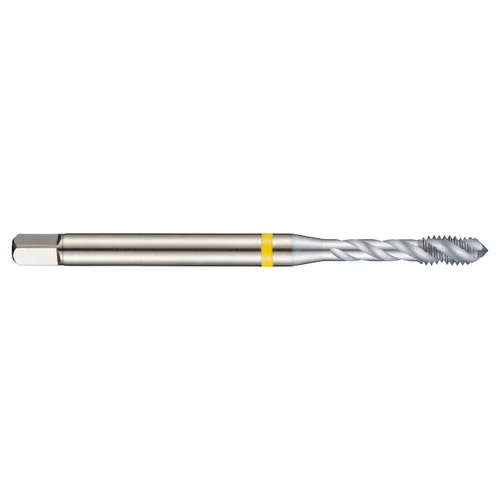 Dormer 6290574 | M14x2.00mm Thread Size x 11.00mm Shank x 20.00mm Length x 110.00mm OAL x 40 Degree Helix Angle M 6H 3 Flute Flash Chrome Coated HSS-E-PM E298 Spiral Flute Tap