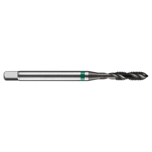 Dormer 6554548 | M3x0.50mm Thread Size x 3.50mm Shank x 9.00mm Length x 56.00mm OAL x 35 Degree Helix Angle M 6H 2 Flute SUPER-B Coated HSS-E-PM E474 Spiral Flute Tap