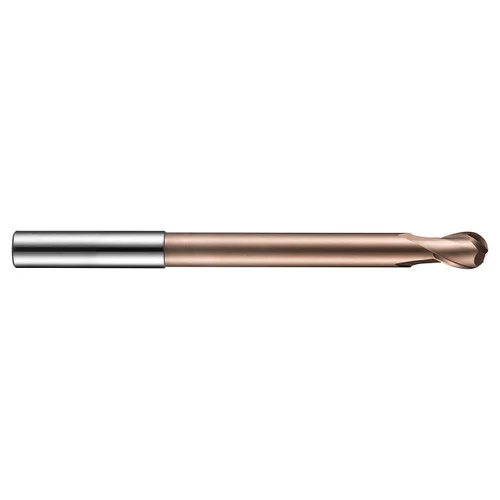 Dormer 6706557 | 4.00mm Diameter x 4.00mm Shank x 8.00mm Maximum Depth of Cut x 100.00mm OAL x 2.00mm Radius x 30 Degree Helix Angle 2 Flute TiSiN Coated HM S233 Ball End Mill