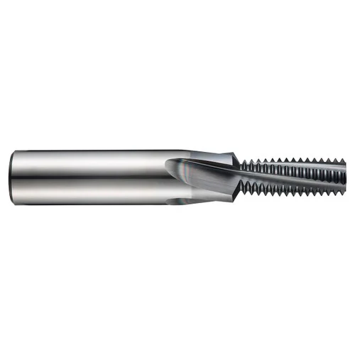 Dormer 6821168 | 13.60mm Diameter x 18.00mm Shank x 34.00mm Maximum Depth of Cut x 92.00mm OAL x 10 Degree Helix Angle 4 Flute Alcrona Pro Coated HMJ200 Helical Flute Thread Mill