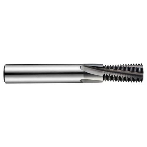 Dormer 6821325 | 8.00mm Diameter x 8.00mm Shank x 16.00mm Maximum Depth of Cut x 63.00mm OAL x 10 Degree Helix Angle 4 Flute Alcrona Pro Coated HMJ220 Helical Flute Thread Mill