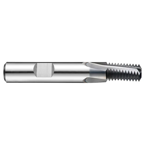 Dormer 6821347 | 15.90mm Diameter x 16.00mm Shank x 20.46mm Maximum Depth of Cut x 82.00mm OAL x 10 Degree Helix Angle 4 Flute Alcrona Pro Coated HM J260 Helical Flute Thread Mill