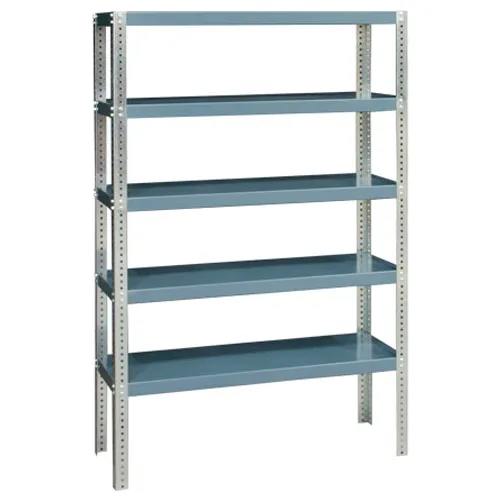 Durham 5 Shelf, Extra Heavy Duty Open Steel Shelving, 60"W x 24"D x 72"H, Gray