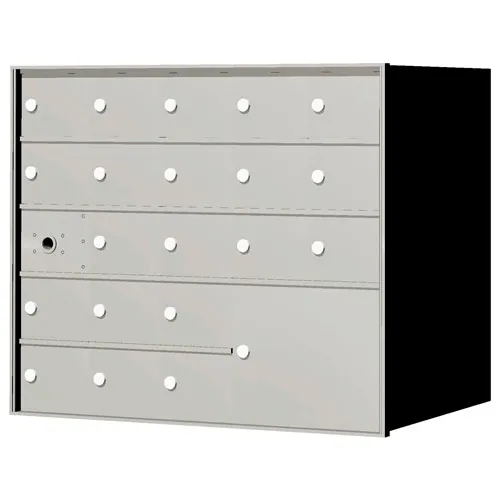 Florence 4B+ Horizontal Mailbox 140055PLA, 28" H, 20 Mailboxes, 1 Parcel, Front Loading, USPS