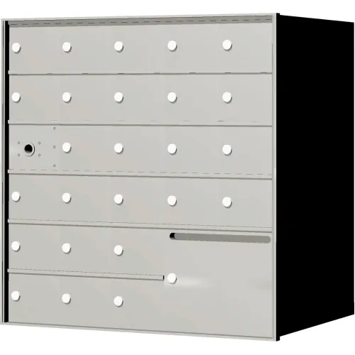 Florence 4B+ Horizontal Mailbox 140065OUA, 33-3/8" H, 25 Mailboxes, 1 Outgoing, Front Load, USPS