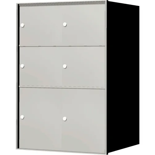 Florence 4B+ Horizontal Mailbox 140074PLA, 38-13/16" H, 6 Parcel, Front Loading, Aluminum, USPS