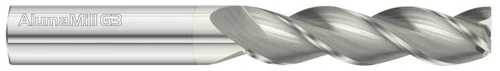 Fullerton Tool 27037 | 1/2" Diameter x 1/2" Shank x 2" LOC x 4" OAL 3 Flute FC5 Solid Carbide Square End Mill