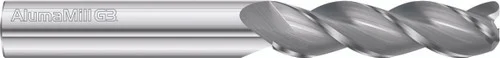 Fullerton Tool 27563 | 1/2" Diameter x 1/2" Shank x 3-1/4" LOC x 6" OAL 3 Flute Uncoated Solid Carbide Corner Radius End Mill