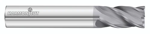 Fullerton Tool 34566 | 7/16" Diameter x 7/16" Shank x 1" LOC x 2-3/4" OAL 4 Flute FC18 Solid Carbide Corner Radius End Mill